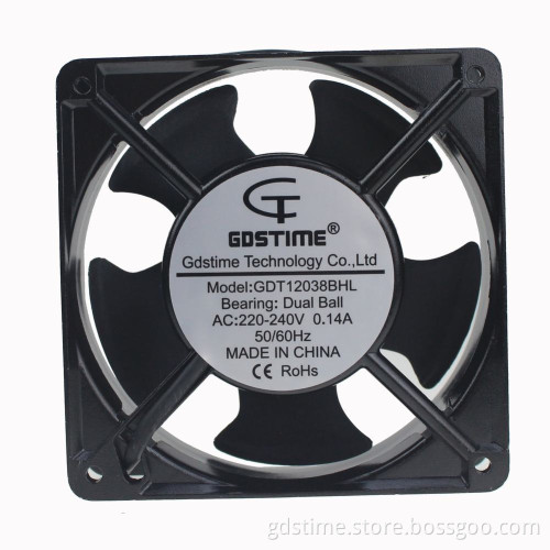 240V AC 12038 4.7inch 120x120x38mm Brushless Laptop Cooling Fan